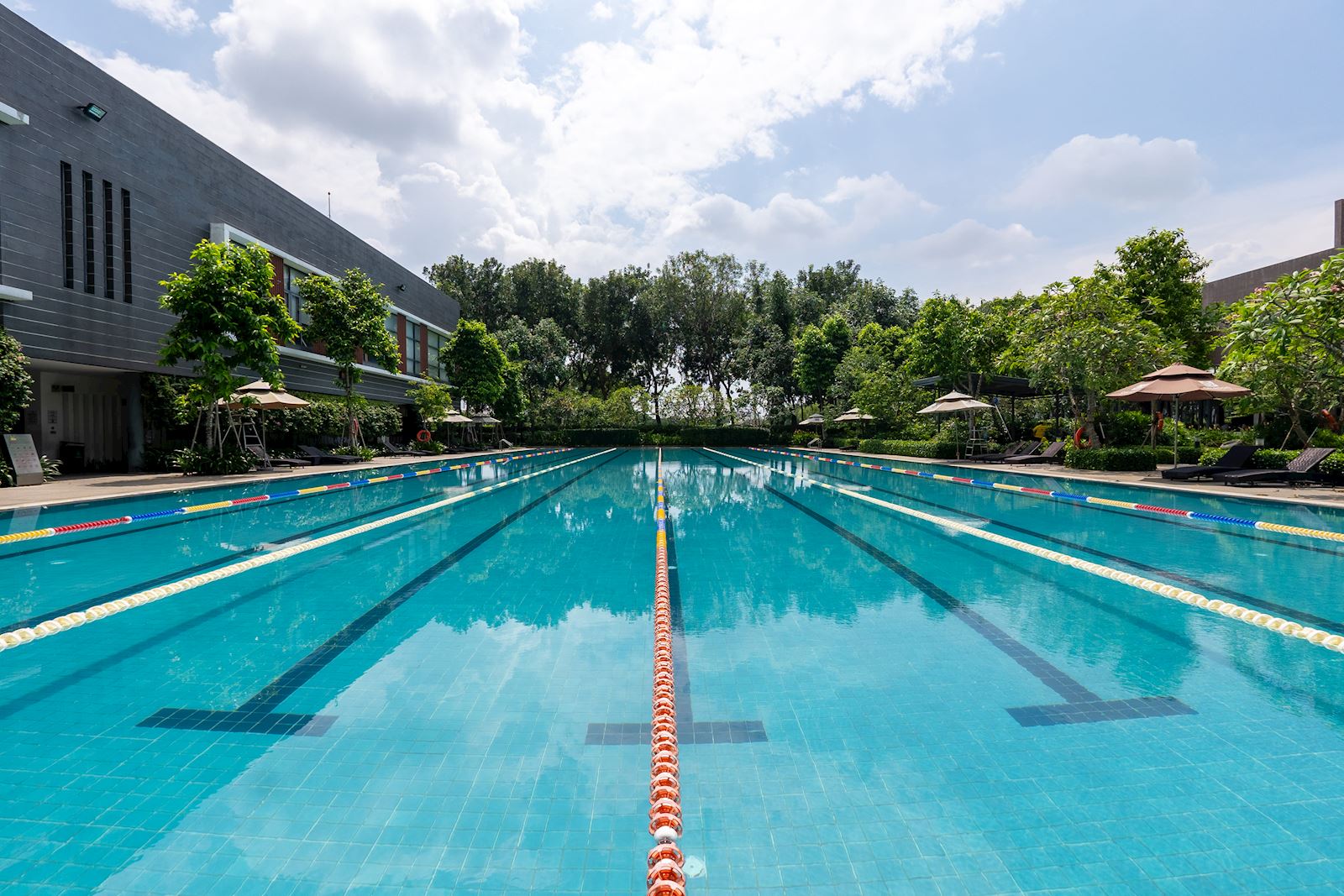Không gian của hồ bơi tại Celadon Sports Club
